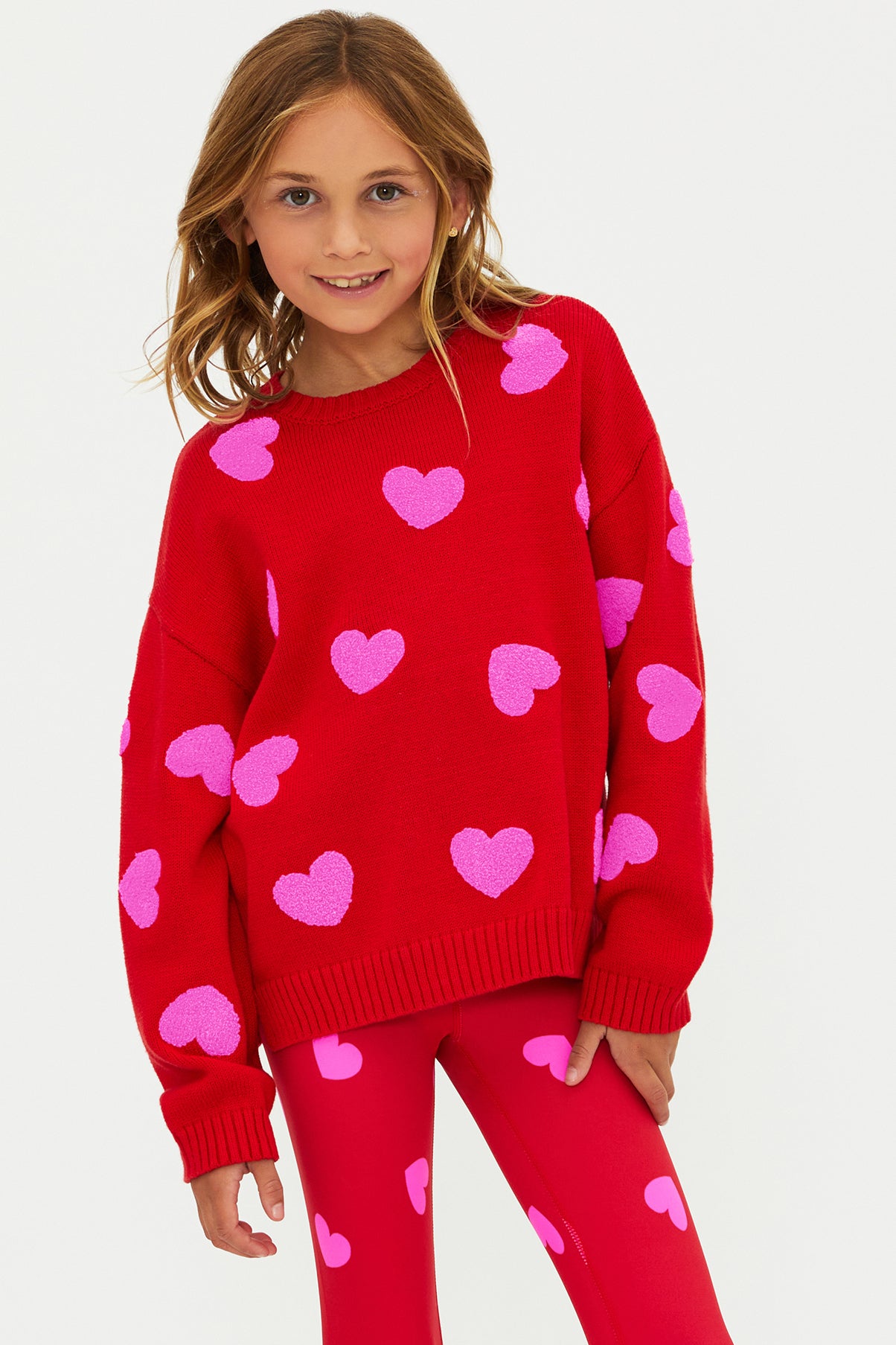 Beach Riot Kids Little Callie Sweater - Hearts