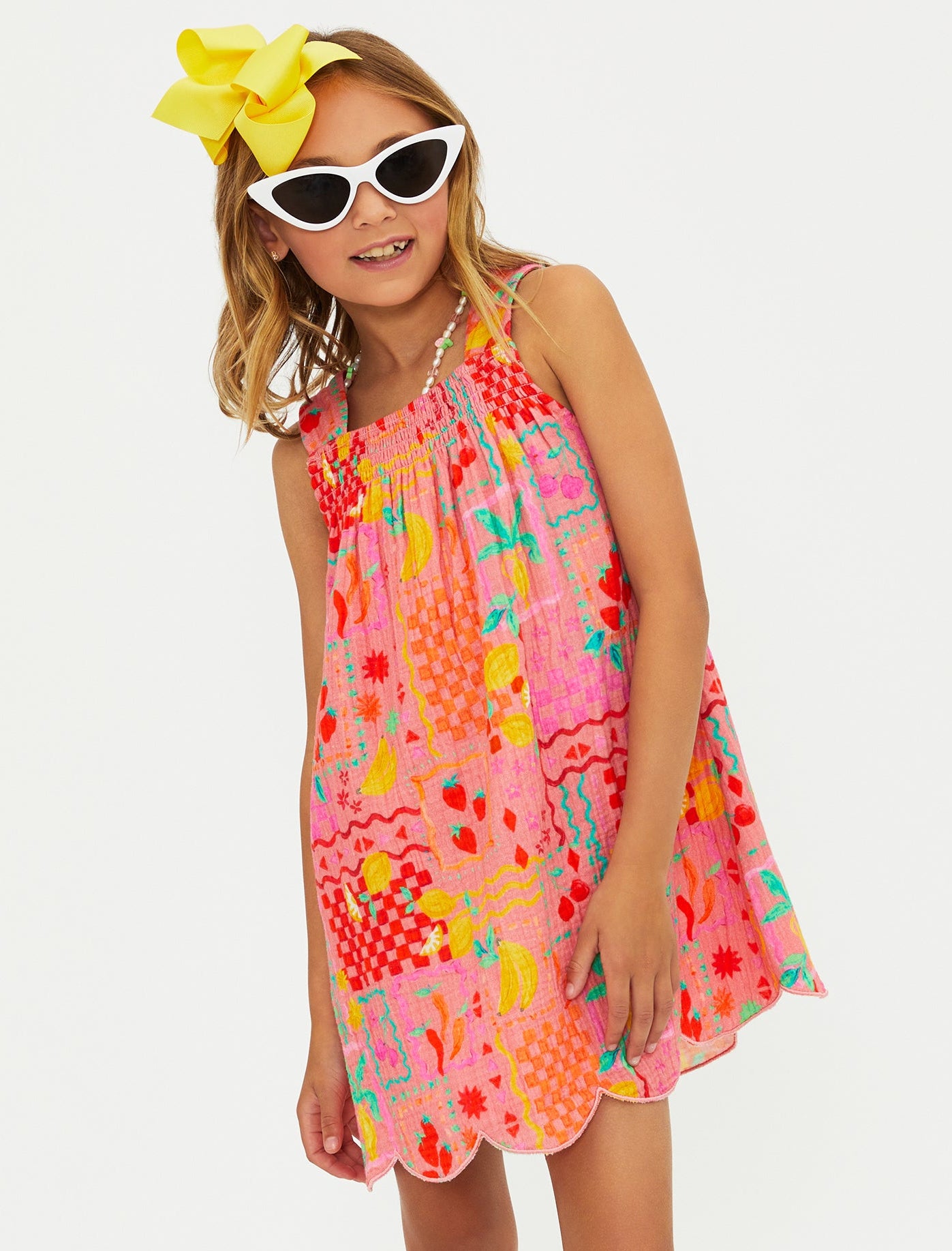 Traje de baño de 2 piezas Little Eva &amp; Emmy para niños de Beach Riot: bloques de color High Tide