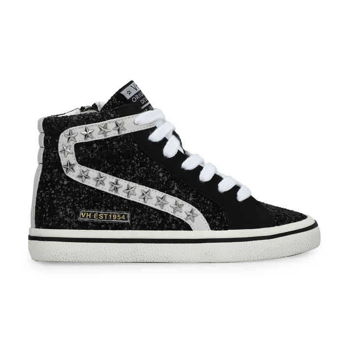 Vintage Havana Rita Black Glitter High Top Sneakers - Everything But The PrincessVintage Havana