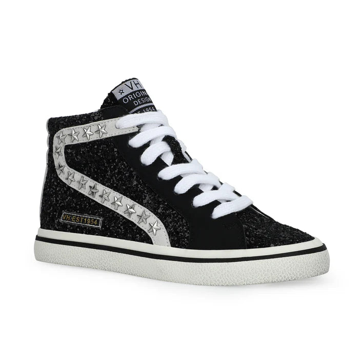 Black glitter high top sneakers online