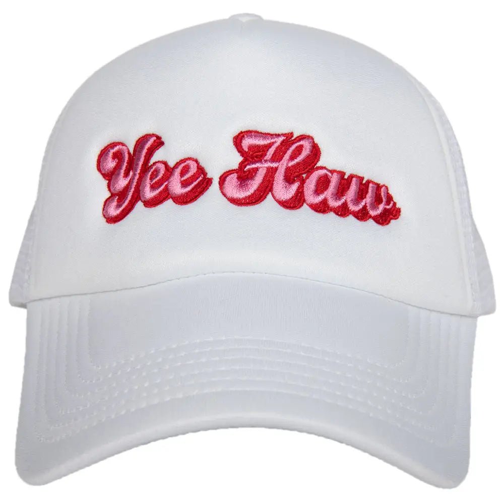 White Yee Haw Tween/Adult Trucker Hat - Everything But The PrincessKatydid