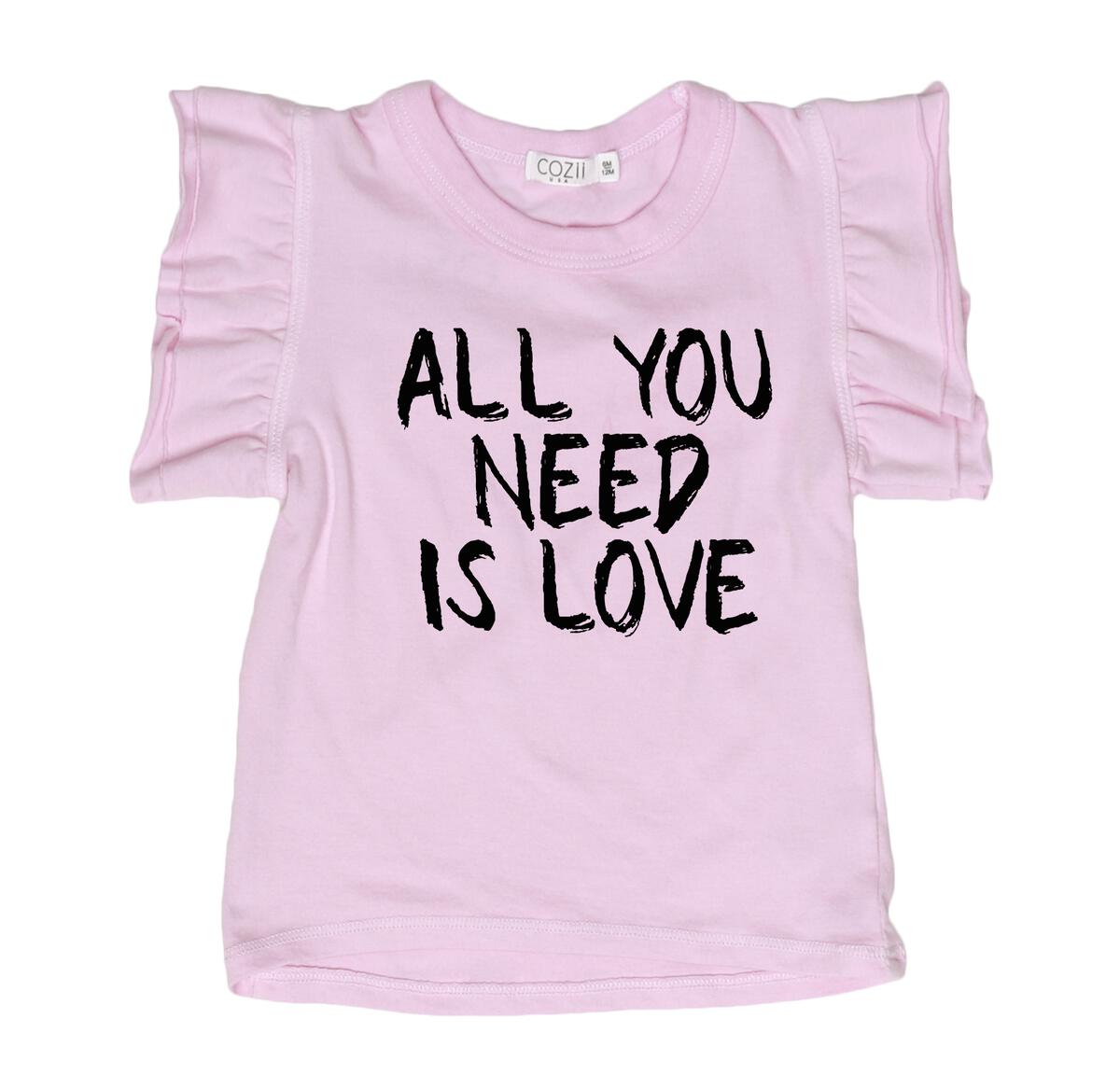 Cozii by T2Love Ballet Pink All You Need Is Love Tee 2-6