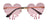 Bari Lynn Drip Heart Sunglasses- Pink