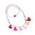 Lilies & Roses NY Multi Heart Pink Shades Necklace