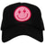 Black With Hot Pink Lightning Happy Face Tween/Adult Trucker Hat
