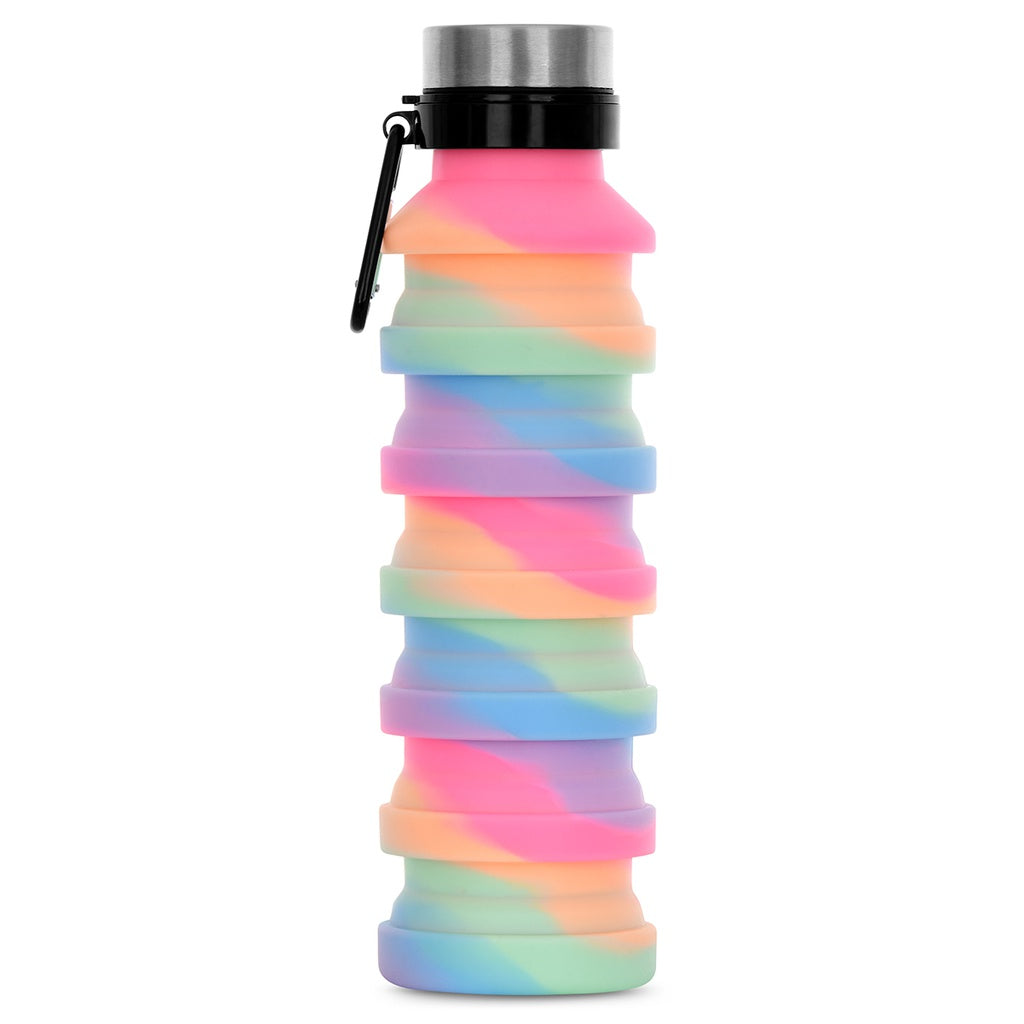 Iscream Happy Stripe Collapsible Water Bottle