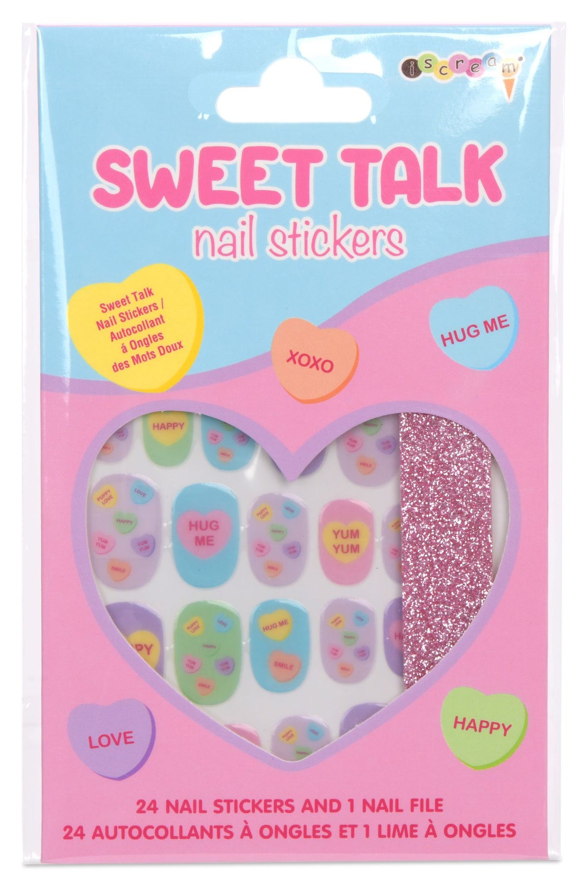 Iscream Sweet Talk Nail Stickers &amp; File Set