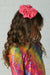 Bari Lynn Ruffle Bow Hair Clip - Fuchsia Sparkle