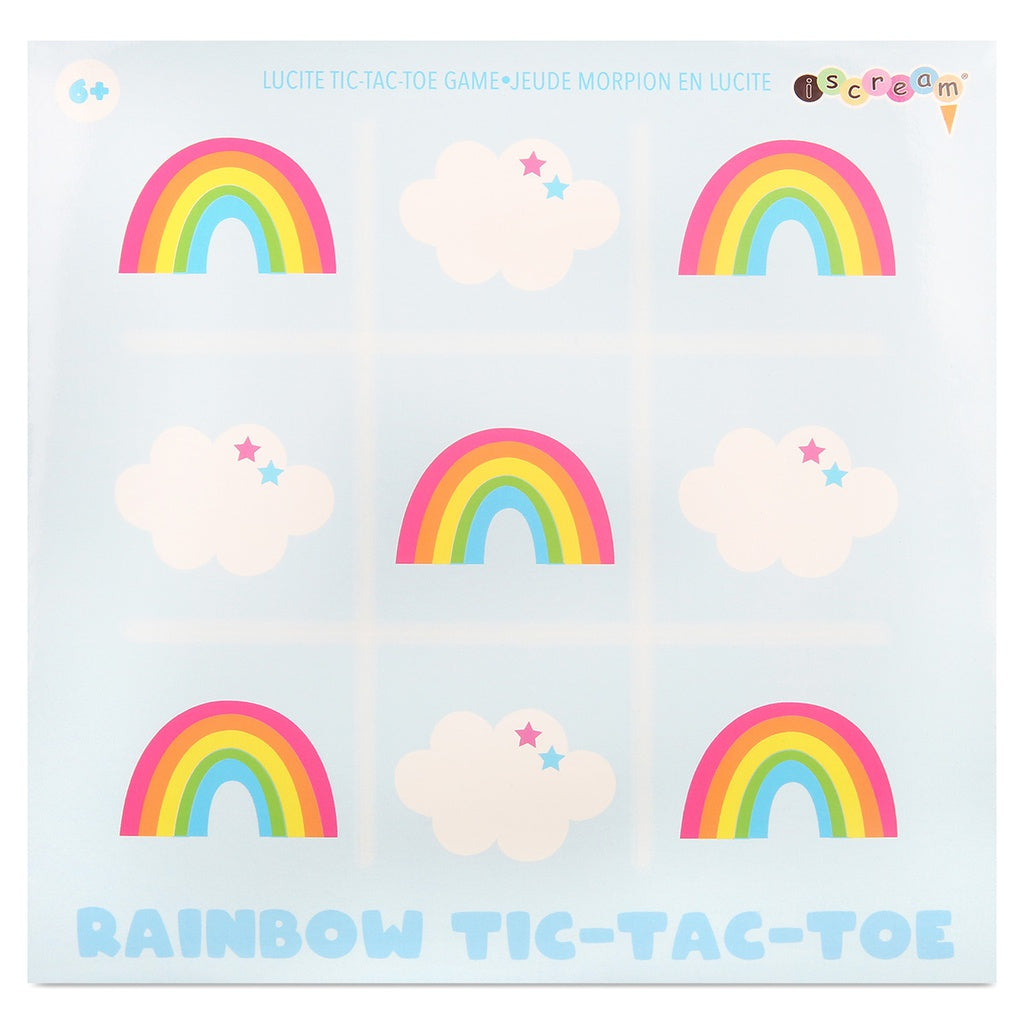 Iscream Rainbow Lucite Tic Tac Toe Game