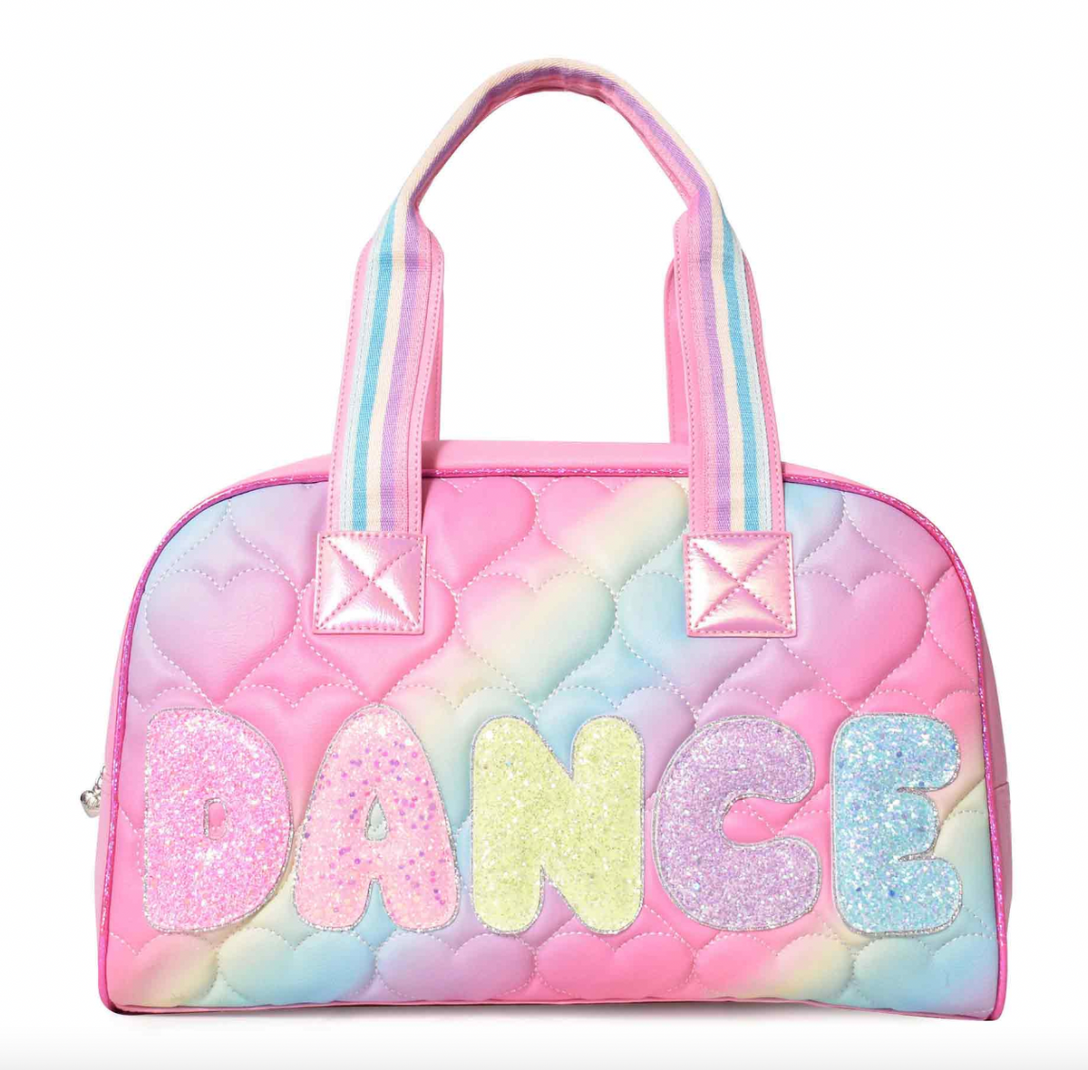 Glam Heart-Quilted Ombre Medium Duffle Bag - Dance