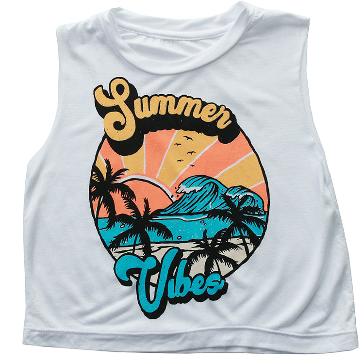 Flowers By Zoe White Summer Vibes Tank- Size 12