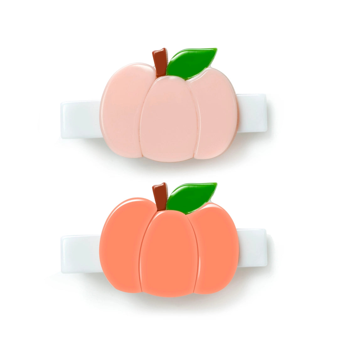 Lilies &amp; Roses NY Pumpkin Alligator Clips - Set of 2