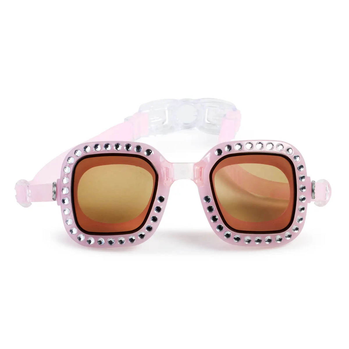 Bling20 Rose Quartz Studded Swim Goggles - Tween/Adult