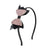 Black headband with pink bat bow 