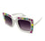 Bari Lynn Crystal Elton Sunglasses- White Rainbow