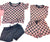 T2Love Brushed Apricot Checkered Tie Front Tee