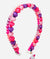 Bari Lynn Double Heart Bubble Beaded Headband-Pink/Purple