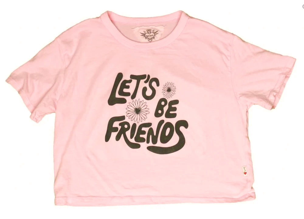 T2Love Brushed Apricot Let&#39;s Be Friends Tee