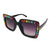 Bari Lynn Crystal Elton Sunglasses- Black Rainbow
