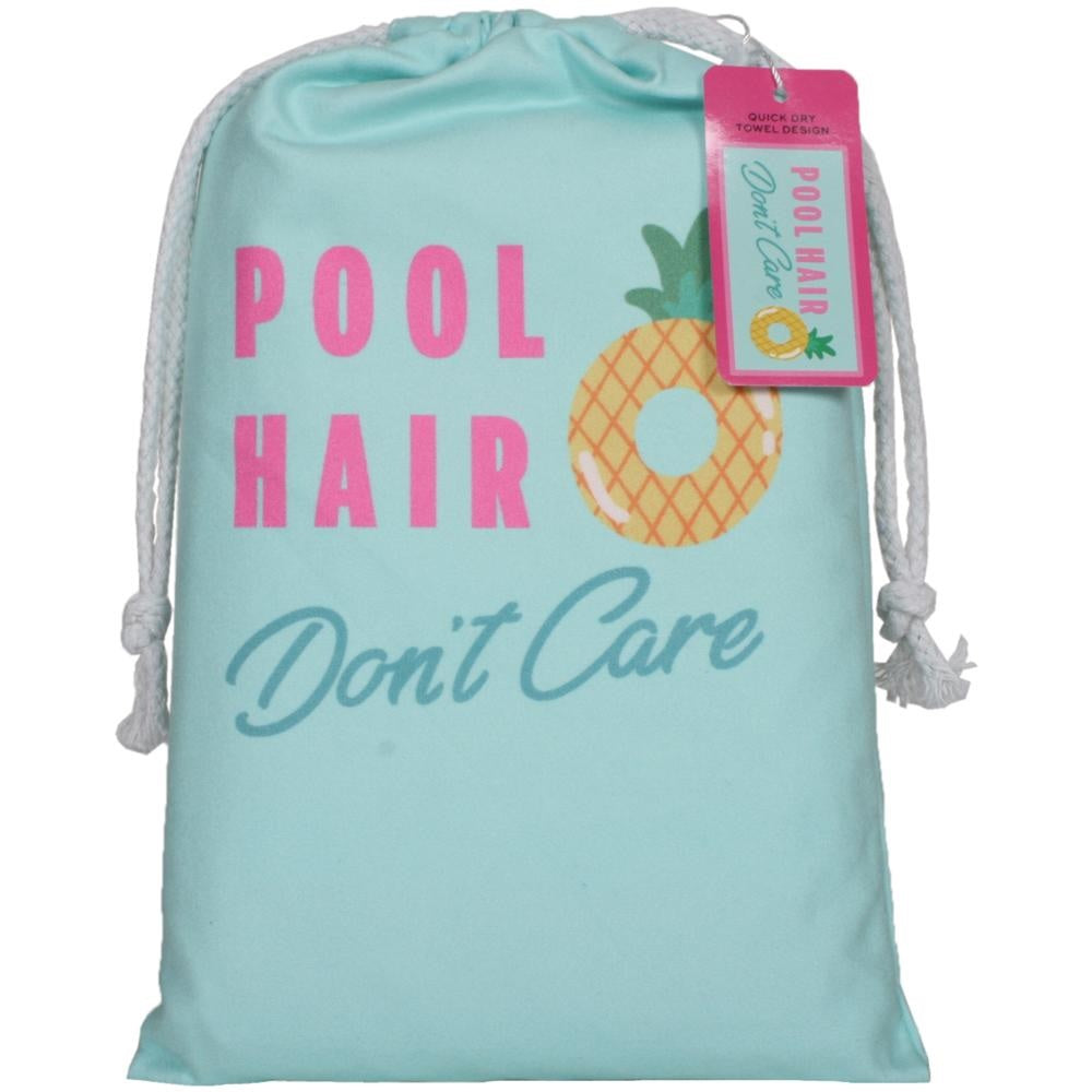 Pool Hair Don&#39;t Care Quick Dry Jumbo Beach Towel &amp; Bag